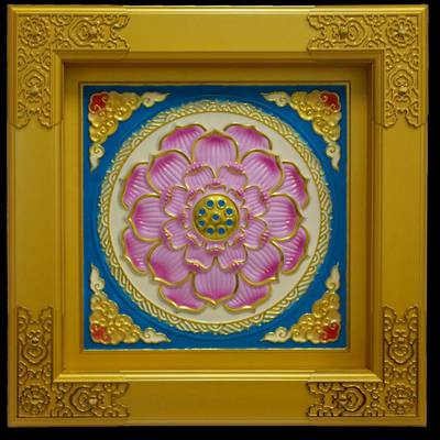 寺庙平雕浮雕莲花吊顶板 室内外装饰工程的艺术精髓